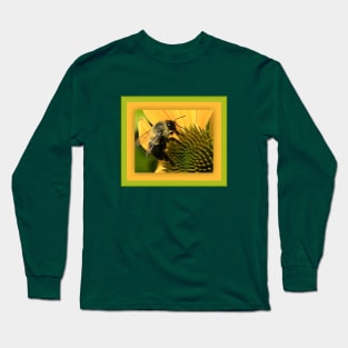 Bumble Bee on Yellow Flower Long Sleeve T-Shirt
